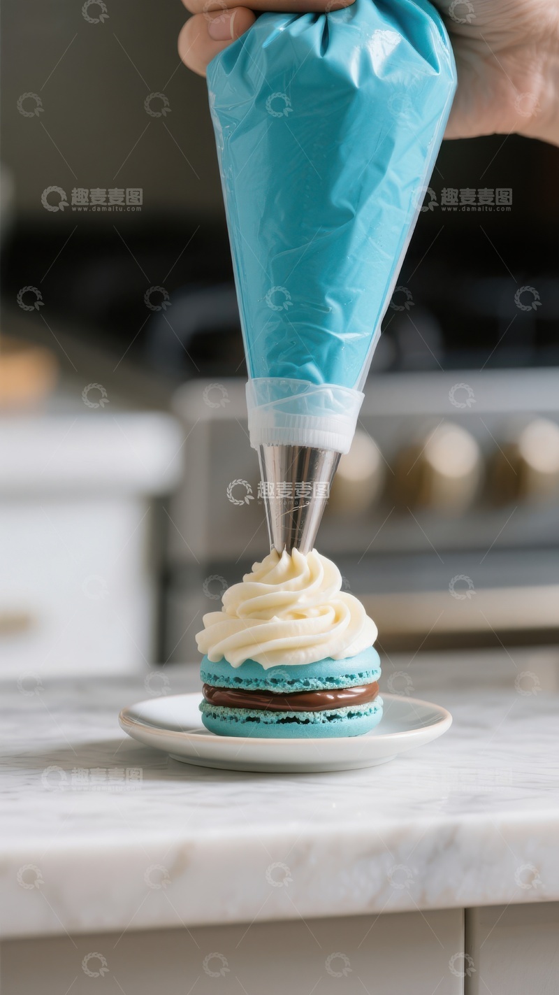 高清大图下载【趣麦麦图】奶油挤花装饰甜点