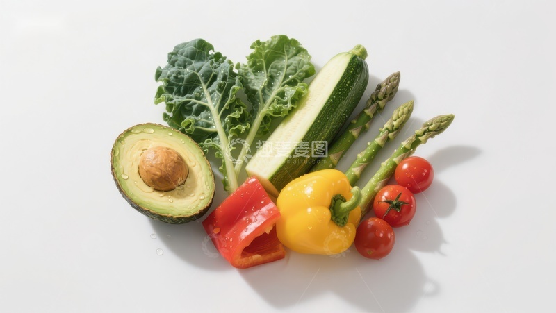 高清大图下载【趣麦麦图】新鲜蔬菜组合展示