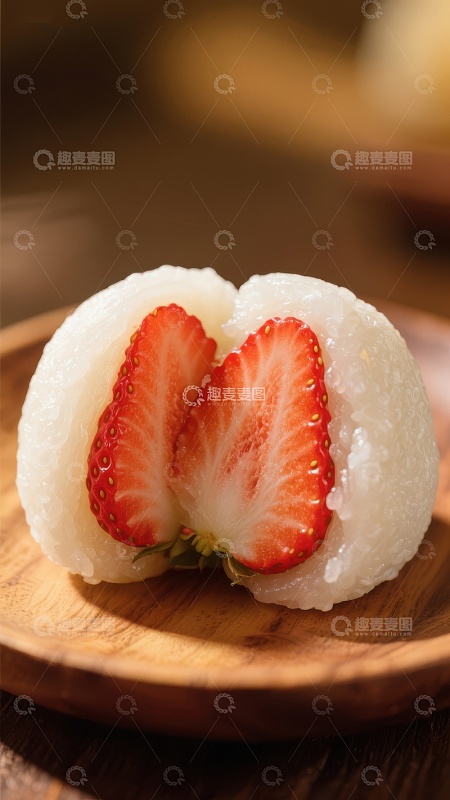 草莓夹心糯米团，甜美诱人
