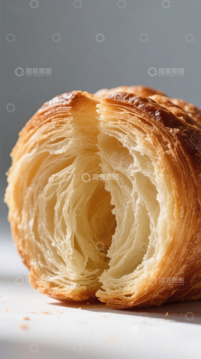 高清大图下载【趣麦麦图】酥脆可颂的诱人层次