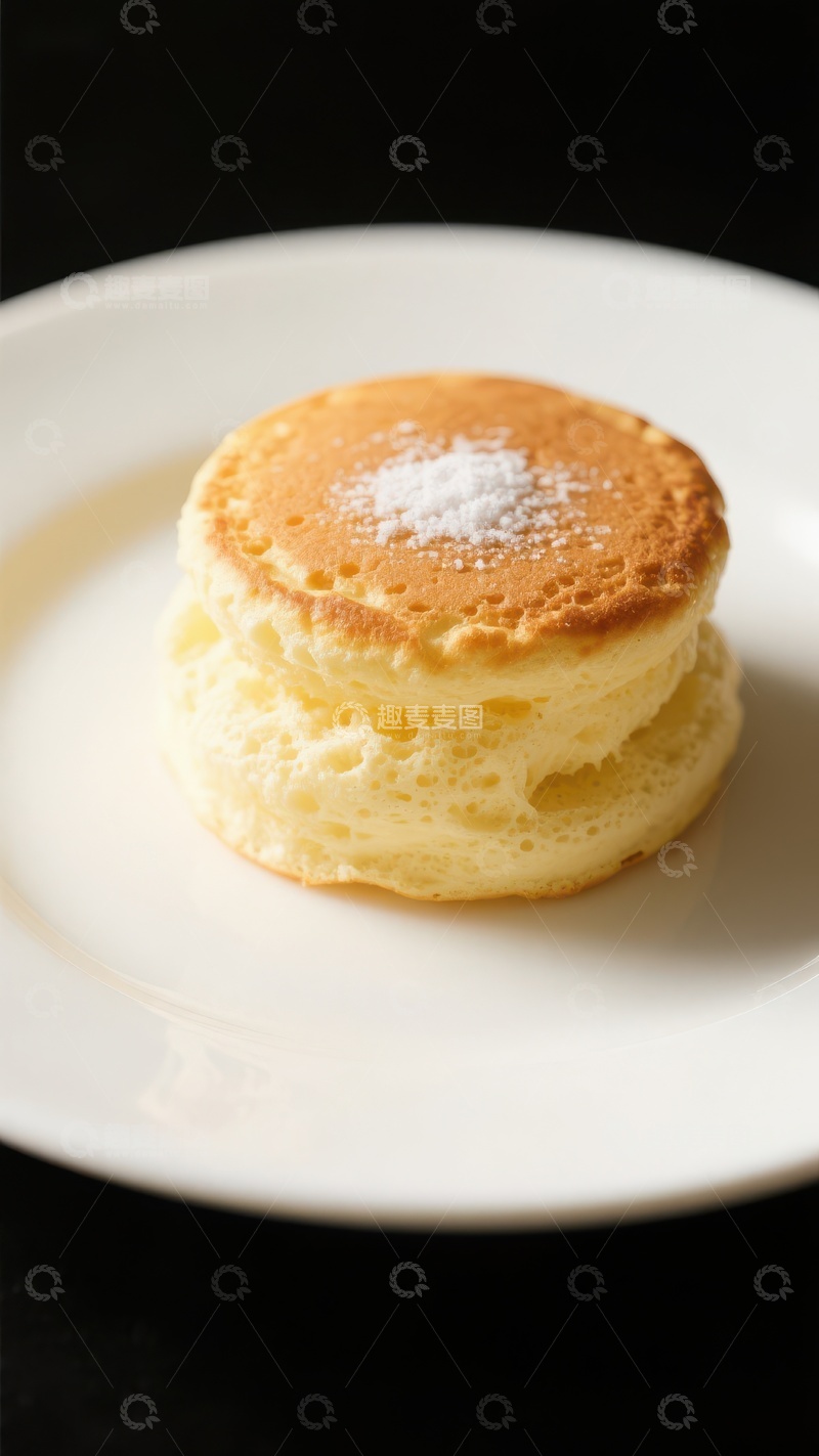 高清大图下载【趣麦麦图】松软煎饼撒糖粉