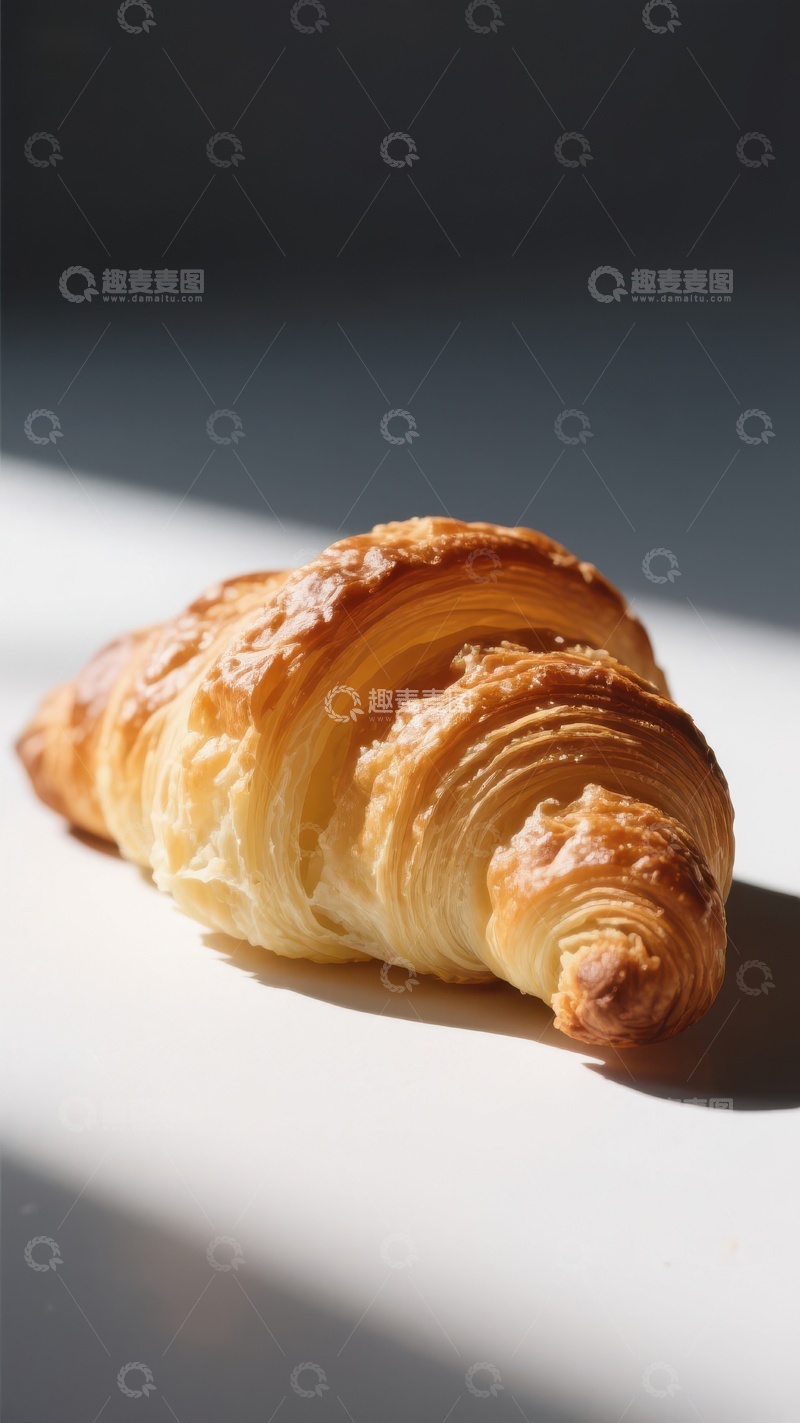 高清大图下载【趣麦麦图】金黄酥脆的羊角面包
