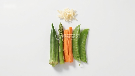 新鲜蔬菜排列展示