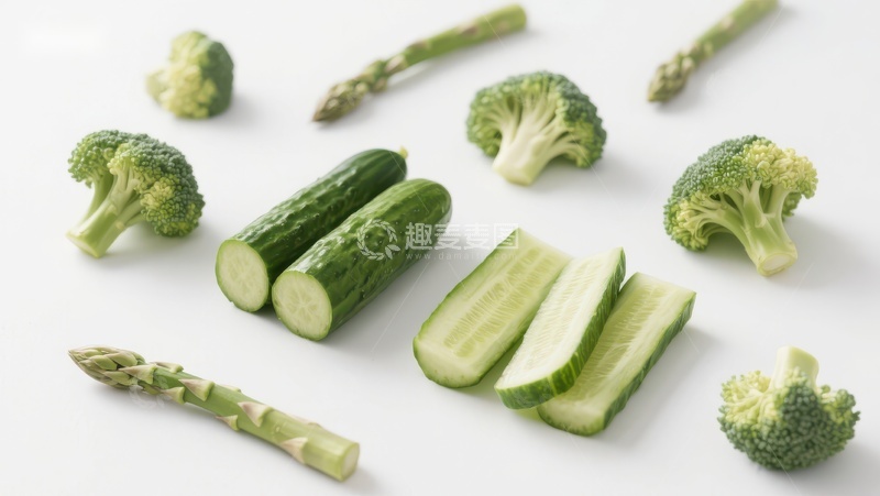 高清大图下载【趣麦麦图】新鲜绿色蔬菜的组合