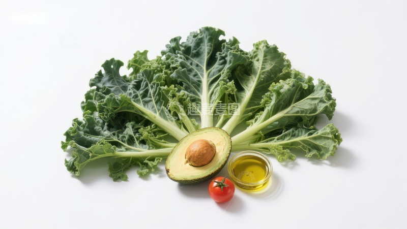 高清大图下载【趣麦麦图】新鲜蔬菜与橄榄油的健康组合