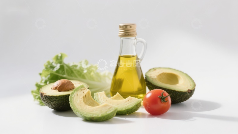 高清大图下载【趣麦麦图】新鲜食材与橄榄油的组合