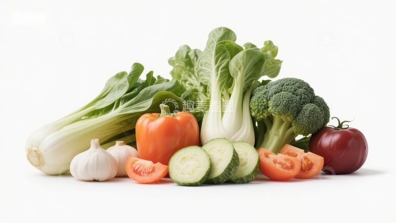 高清大图下载【趣麦麦图】新鲜蔬菜组合展示