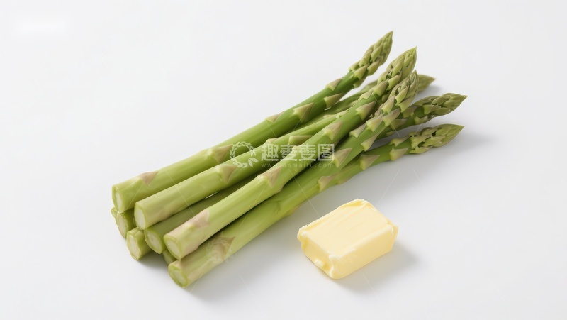 高清大图下载【趣麦麦图】新鲜芦笋配黄油