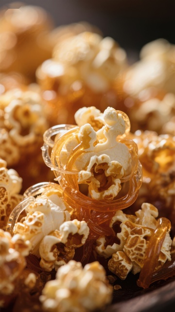 焦糖爆米花特写