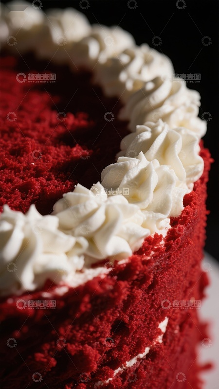 红丝绒蛋糕特写