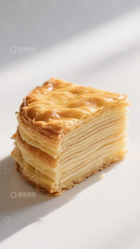 层层叠叠的酥皮糕点