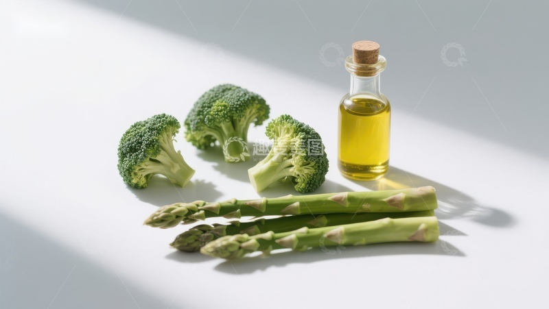 高清大图下载【趣麦麦图】新鲜蔬菜与橄榄油的健康组合