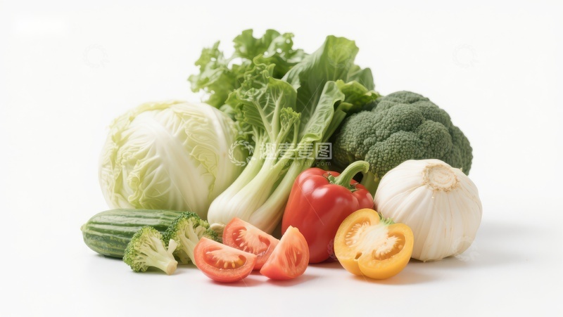 高清大图下载【趣麦麦图】新鲜蔬菜组合展示
