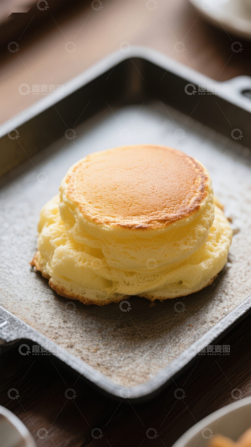 高清大图下载【趣麦麦图】松软芝士蛋糕，金黄诱人