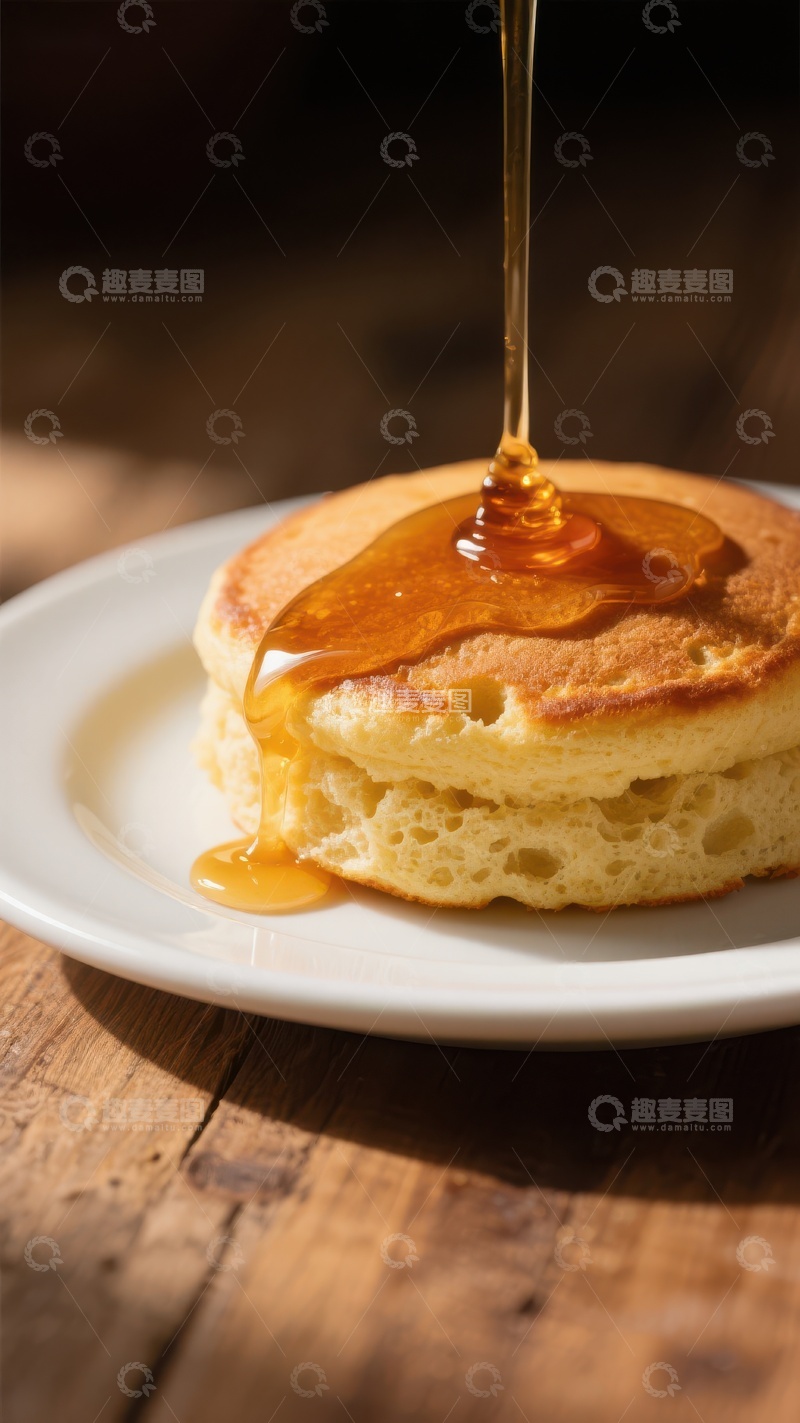 高清大图下载【趣麦麦图】热腾腾的煎饼淋上蜂蜜