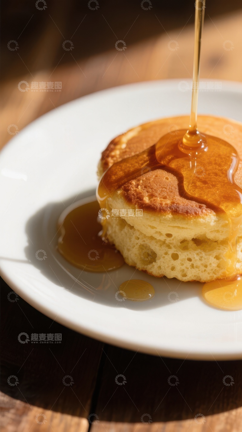 高清大图下载【趣麦麦图】热腾腾的煎饼淋上蜂蜜