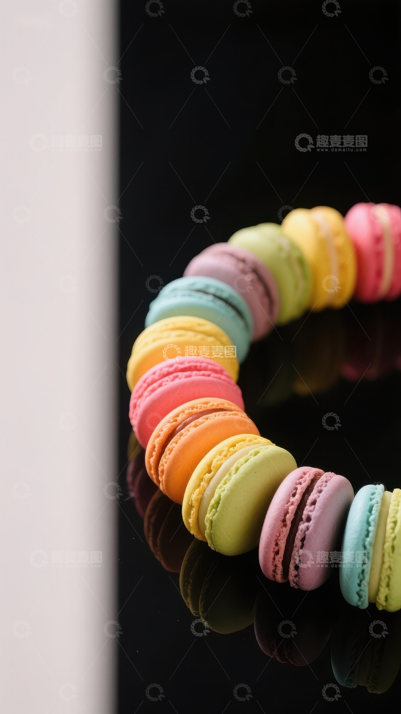 高清大图下载【趣麦麦图】色彩斑斓的马卡龙排列