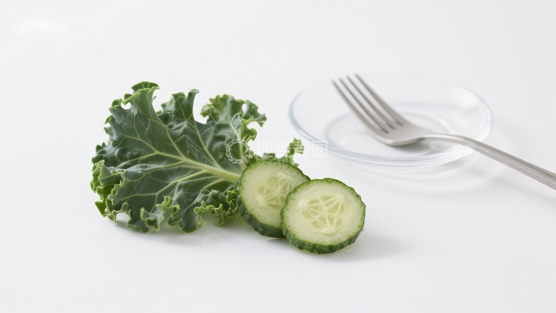 高清大图下载【趣麦麦图】新鲜蔬菜与餐具的简洁组合