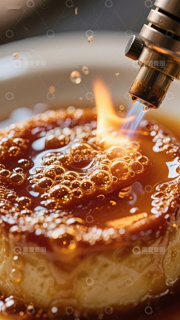 焦糖布丁火焰烘焙瞬间