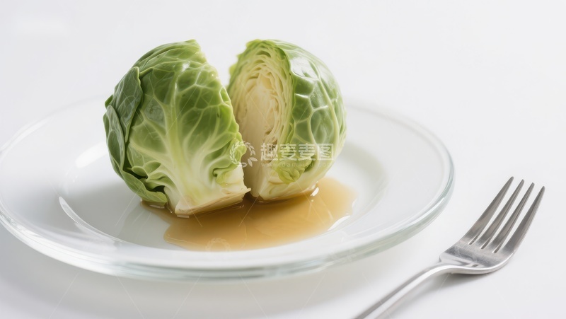 高清大图下载【趣麦麦图】切开的卷心菜配酱汁