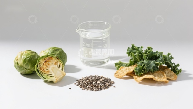 健康食材与测量杯的组合展示
