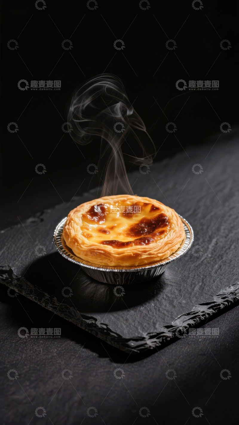高清大图下载【趣麦麦图】热腾腾的蛋挞散发诱人香气