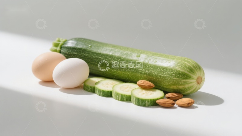 高清大图下载【趣麦麦图】西葫芦鸡蛋坚果静物