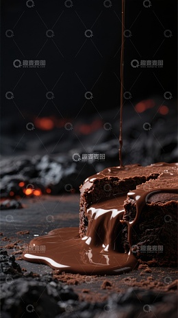 巧克力蛋糕淋酱，浓郁诱人