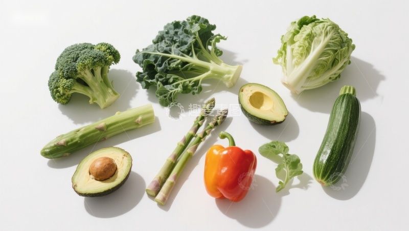 高清大图下载【趣麦麦图】新鲜蔬菜与水果组合展示