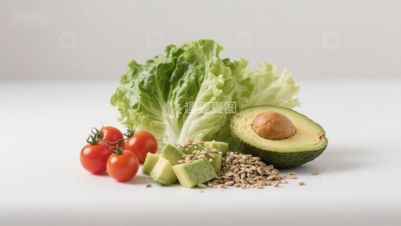 高清大图下载【趣麦麦图】新鲜蔬菜与牛油果组合