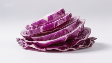 切片紫甘蓝堆叠展示