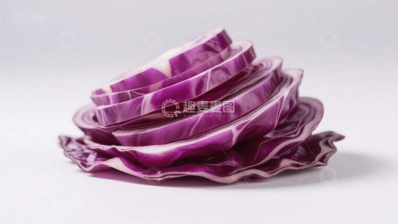 高清大图下载【趣麦麦图】切片紫甘蓝堆叠展示