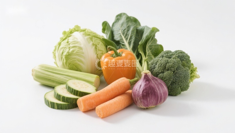 高清大图下载【趣麦麦图】新鲜蔬菜组合展示