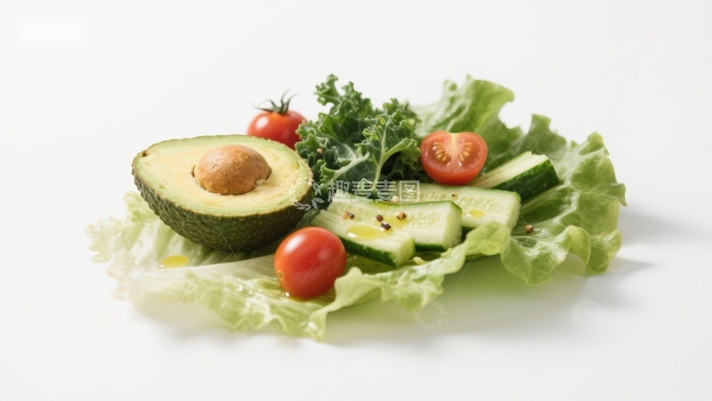 高清大图下载【趣麦麦图】新鲜蔬菜沙拉食材组合