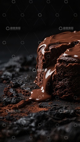 浓郁巧克力蛋糕，熔岩般流淌
