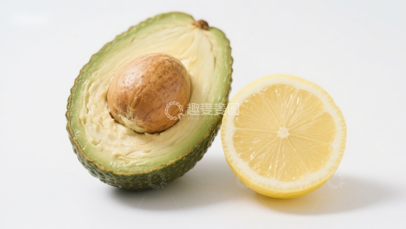 高清大图下载【趣麦麦图】新鲜牛油果与柠檬切片
