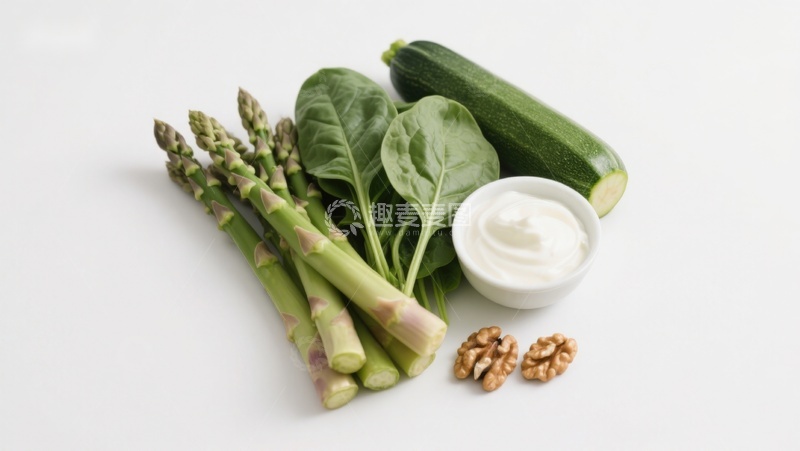 高清大图下载【趣麦麦图】新鲜蔬菜与坚果搭配