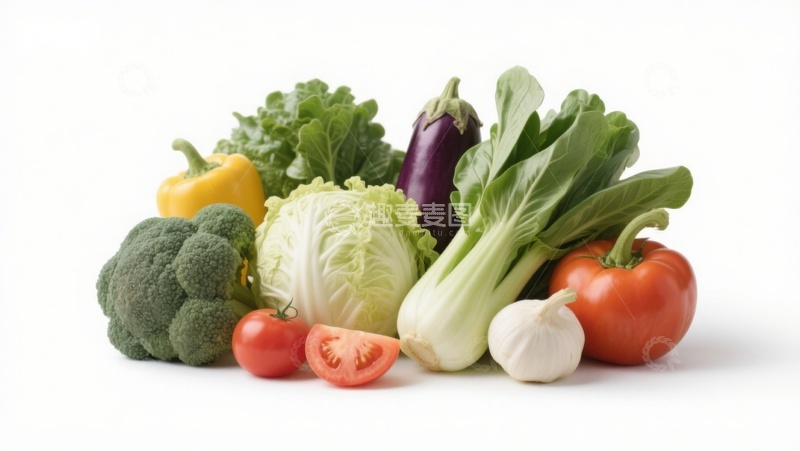 高清大图下载【趣麦麦图】新鲜蔬菜组合展示