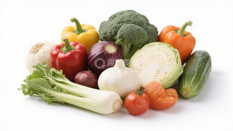 高清大图下载【趣麦麦图】新鲜蔬菜组合展示