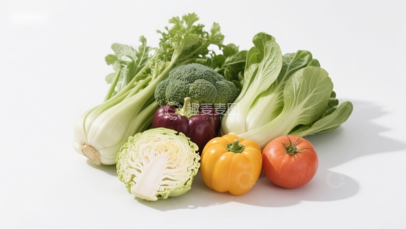 高清大图下载【趣麦麦图】新鲜蔬菜组合展示