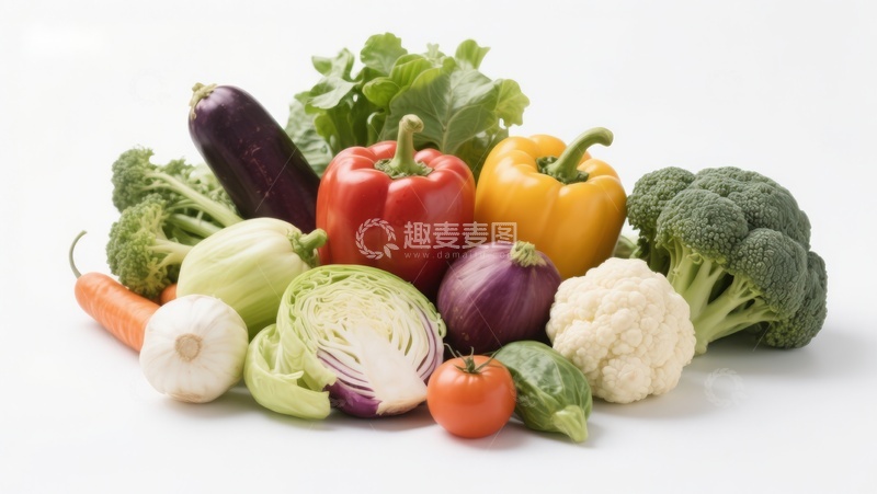 高清大图下载【趣麦麦图】新鲜蔬菜组合展示