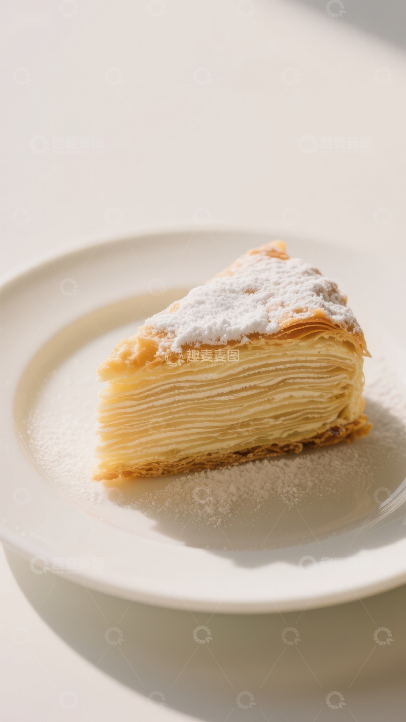 高清大图下载【趣麦麦图】精致千层蛋糕切片