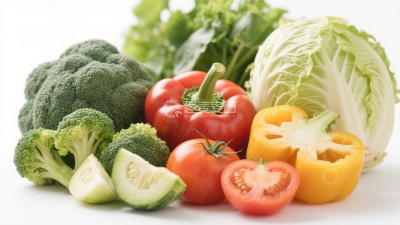 高清大图下载【趣麦麦图】新鲜蔬菜组合展示
