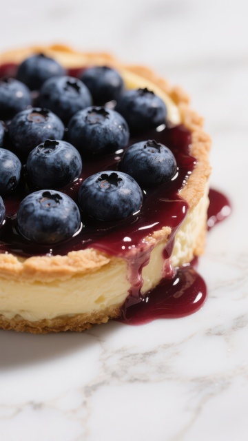 蓝莓芝士蛋糕特写
