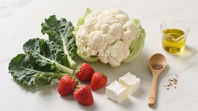 新鲜蔬果与食材摆拍