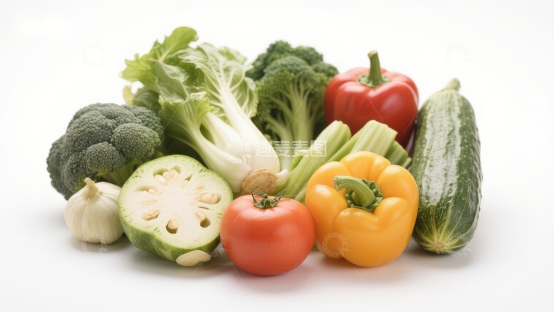 高清大图下载【趣麦麦图】新鲜蔬菜组合展示