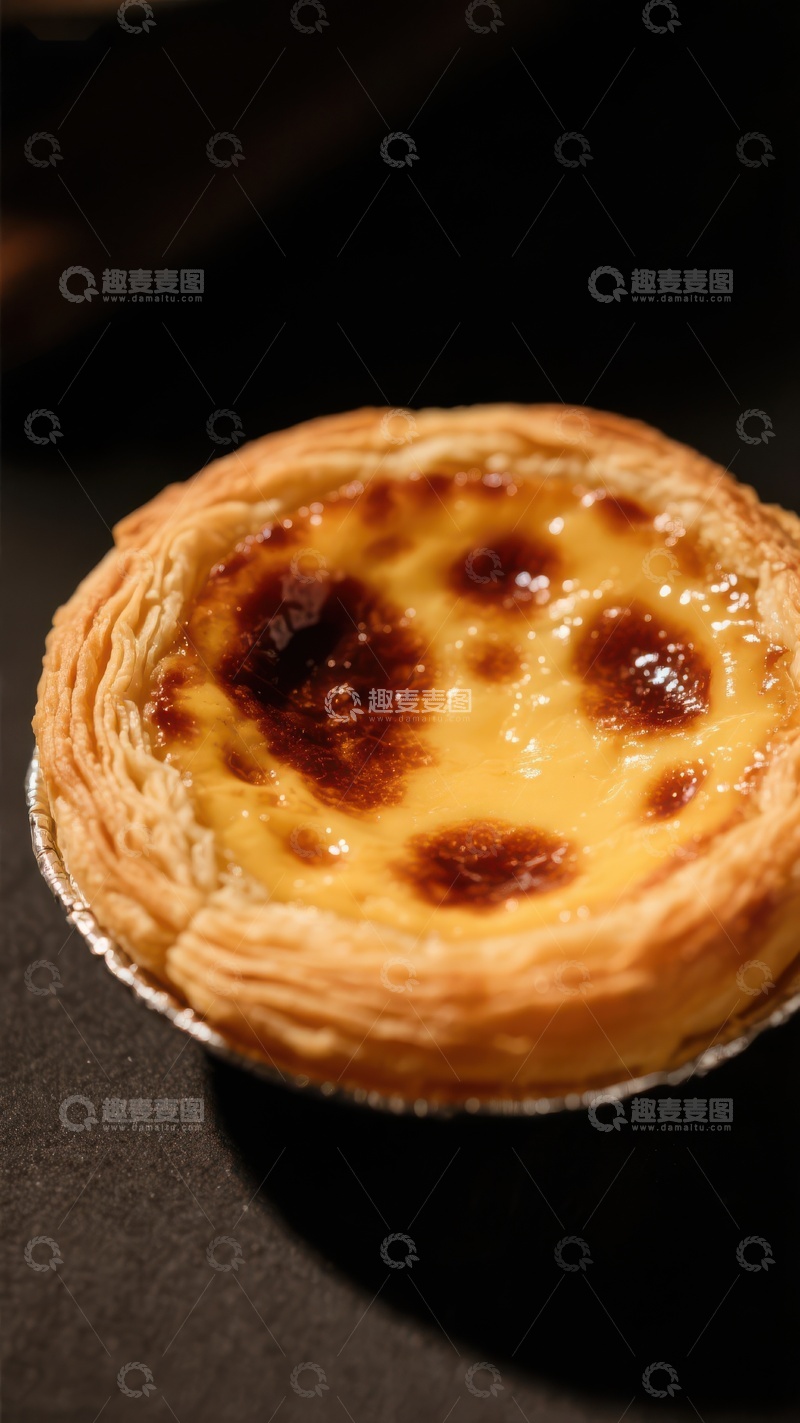高清大图下载【趣麦麦图】金黄蛋挞，香甜诱人