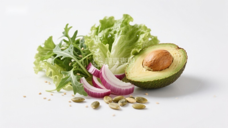 高清大图下载【趣麦麦图】新鲜蔬菜与牛油果组合
