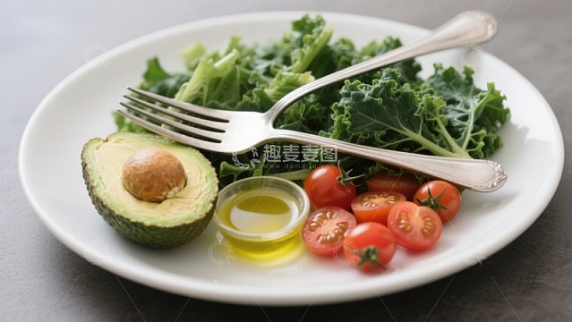 健康沙拉食材摆盘