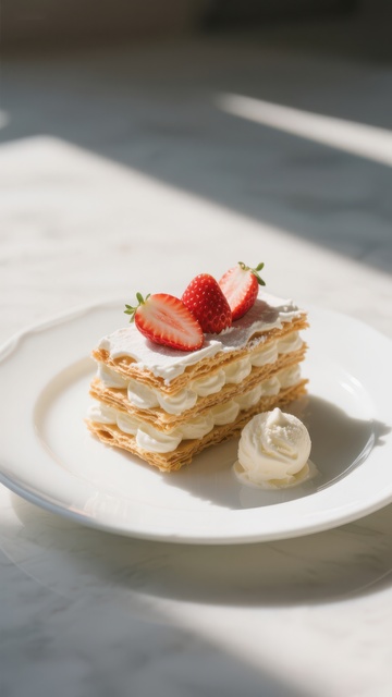 草莓奶油千层酥